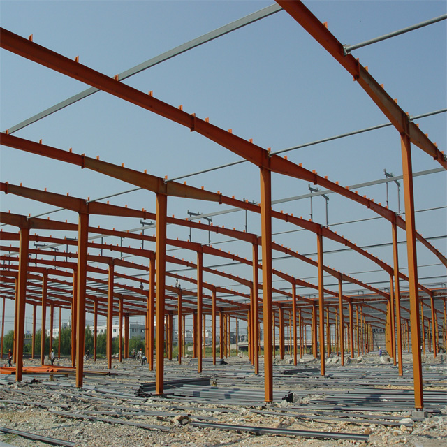 High-Strength Red Steel Structure Workshop
